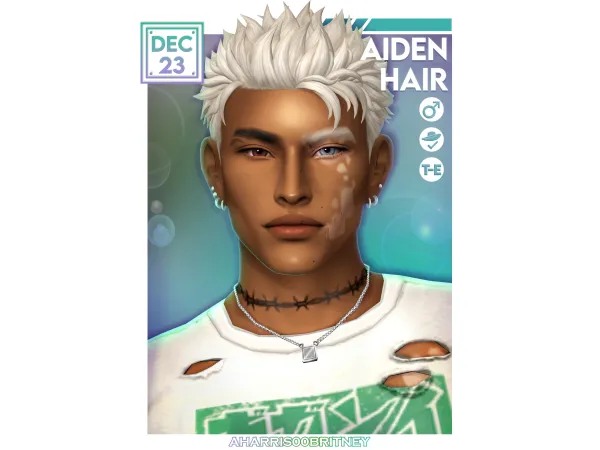 Maxis Match Aiden Hair by aharris00britney - The Sims 4 Custom Content