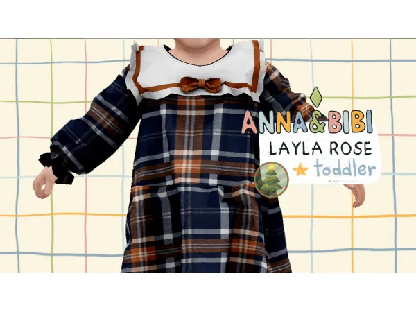 Mix Layla Rose_TODDLER Christmas 2025 [Anna_Bibi] by simsfinds - The Sims 4 Custom Content