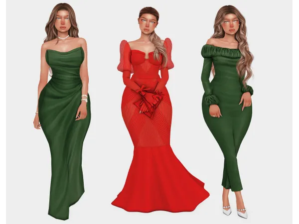christmas gala | sims 4 lookbooks by boujeesimss
