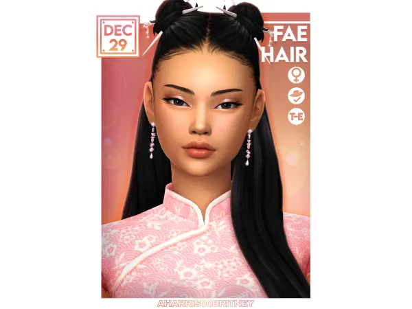 Maxis Match Fae Hair by aharris00britney - The Sims 4 Custom Content