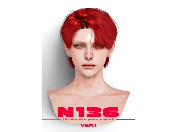 [SIMS4/TS4] MoooD Hair N136 - VER1