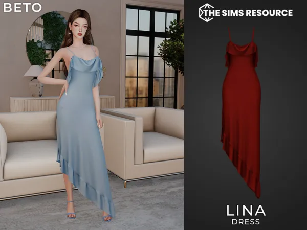 Alpha Lina (Dress) by Beto_ae0 - The Sims 4 Custom Content