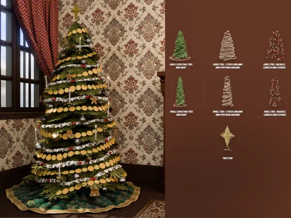 Alpha Christmas Past Trees - The Sims 4 Custom Content