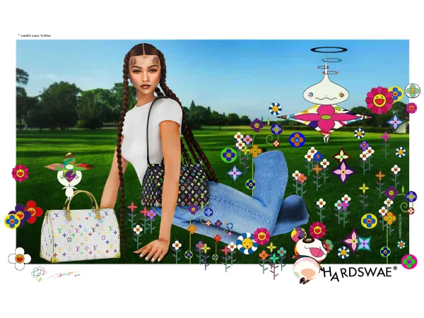 Alpha [Hu2200RDSWAE] LV Murakami Bag - The Sims 4 Custom Content