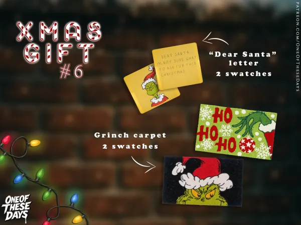 Mix OOTD BuildBuy XMAS GIFT 6 Grinch mini set by oneofthesedays - The Sims 4 Custom Content