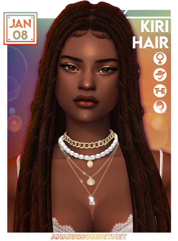 Maxis Match Kiri Hair by simsfinds - The Sims 4 Custom Content