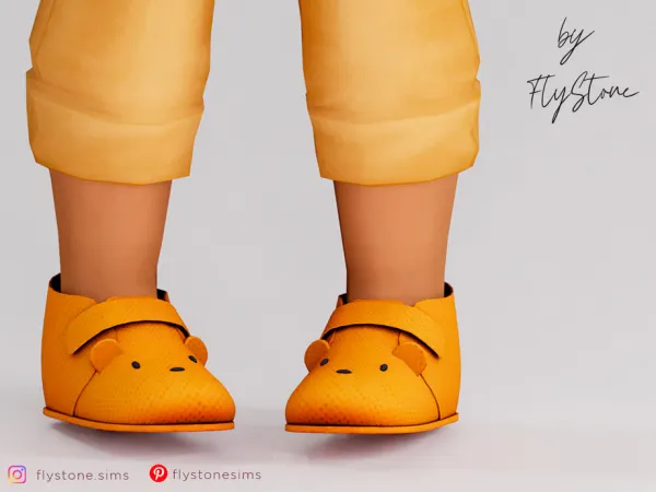 Mix Toddler Bear Shaped Boots by FlyStone - The Sims 4 Custom Content