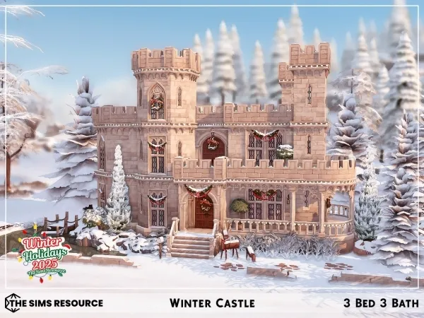 Maxis Match Winter Castle - The Sims 4 Custom Content