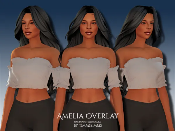 Maxis Match Amelia OVerlay - The Sims 4 Custom Content
