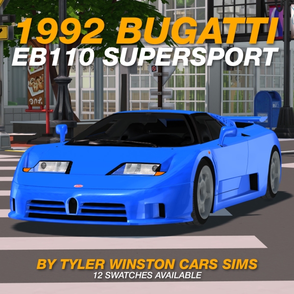 Alpha Tyler Winston Cars 1992 Bugatti EB110 Supersport by tylerwcars - The Sims 4 Custom Content