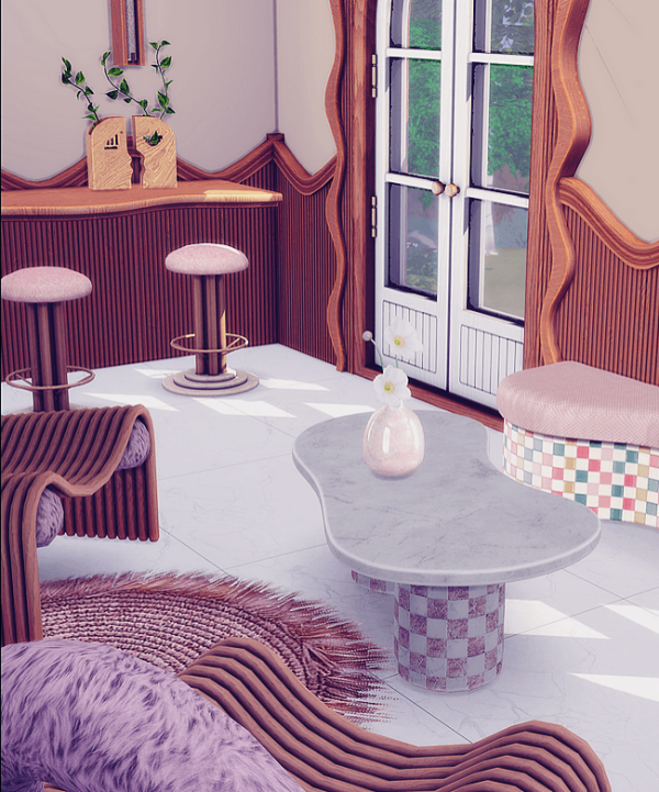 Mix Ripplepop Livingroom by arwenkaboom - The Sims 4 Custom Content