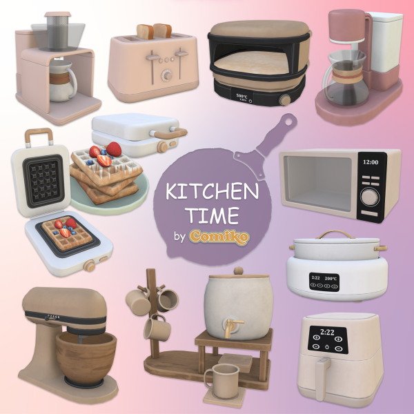 Maxis Match Kitchen Time Set by comiko - The Sims 4 Custom Content