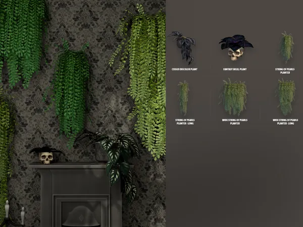 Alpha Midnight Manor Plants Set - The Sims 4 Custom Content