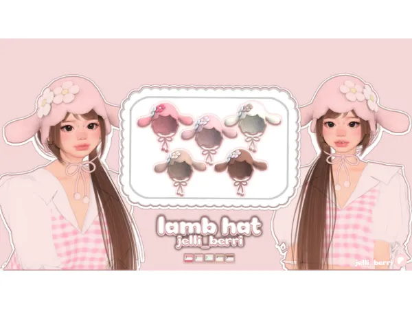 Mix lamb hat by simsfinds - The Sims 4 Custom Content