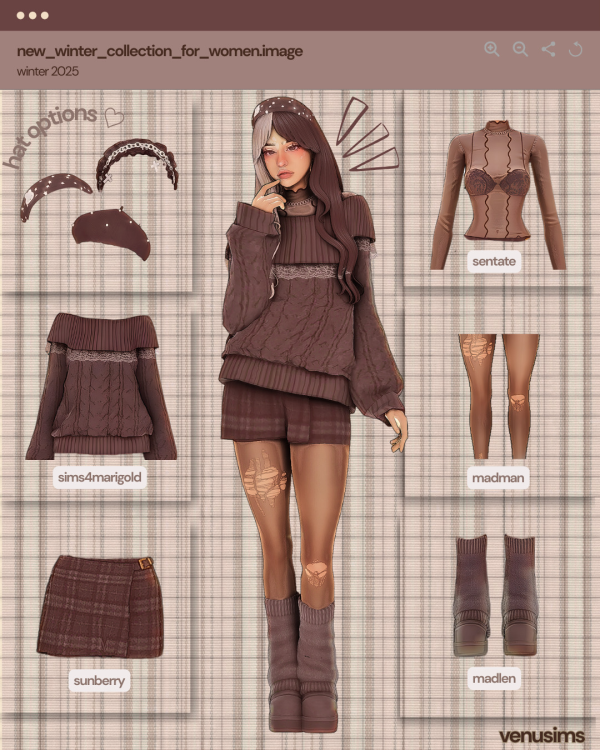 Alpha winter lookbook 10 by simsfinds - The Sims 4 Custom Content