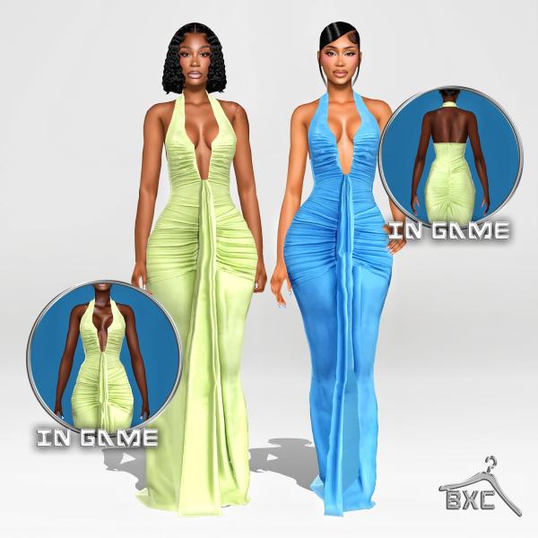 Alpha ROSETTA MAXI DRESS by simsfinds - The Sims 4 Custom Content