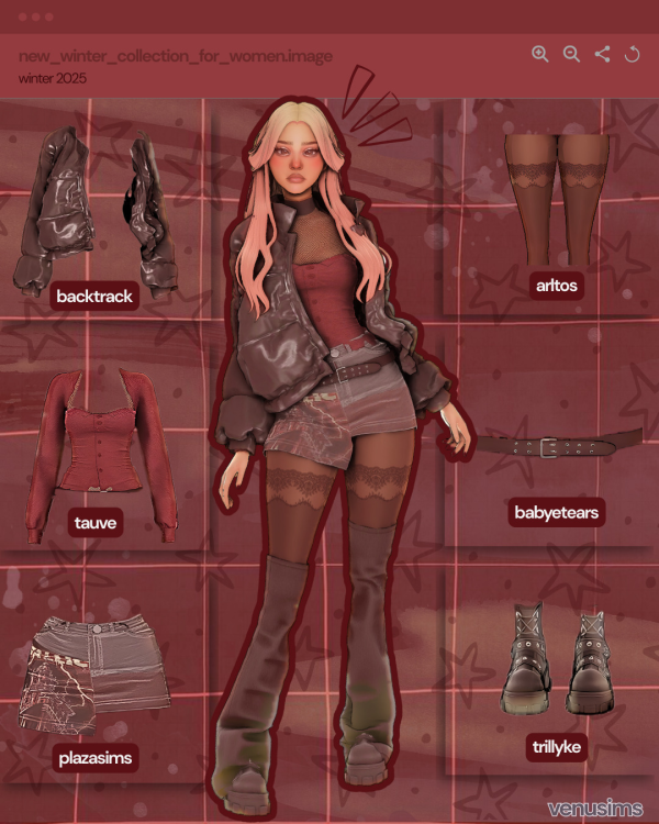 Alpha winter lookbook 8 by simsfinds - The Sims 4 Custom Content
