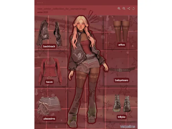 Alpha winter lookbook 8 by venvsims - The Sims 4 Custom Content