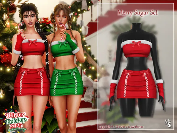 Alpha Merry Sugar Set by wisteriasims - The Sims 4 Custom Content