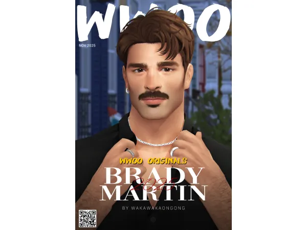 Maxis Match [WWOO] BRADY MARTIN 2025 by wakawakaongong - The Sims 4 Custom Content