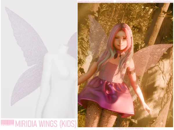 Alpha Miridia Wings (Kids) by simtographies - The Sims 4 custom content