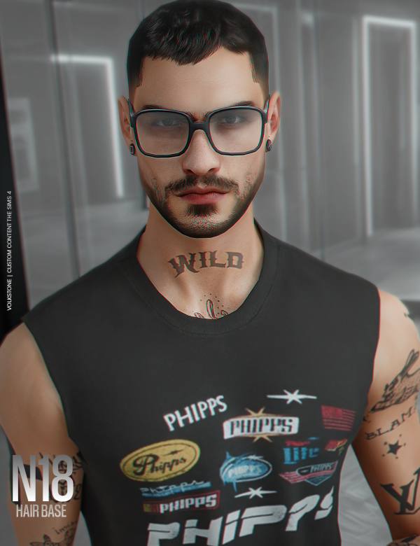 Alpha HAIR BASE N18 Pack Black (FREE) by volkstonesims - The Sims 4 Custom Content