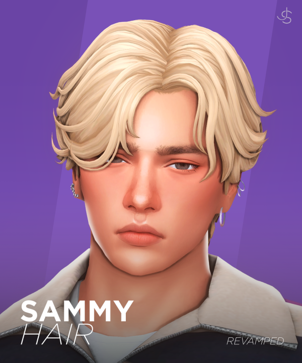 Maxis Match Sammy Hair by simsfinds - The Sims 4 Custom Content