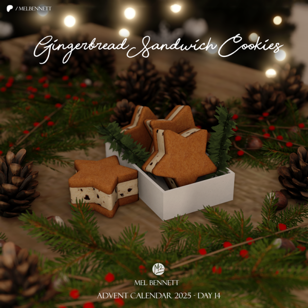 Mix Advent Calendar 2025 Day 14 Gingerbread Sandwich Cookies by melbennett - The Sims 4 Custom Content