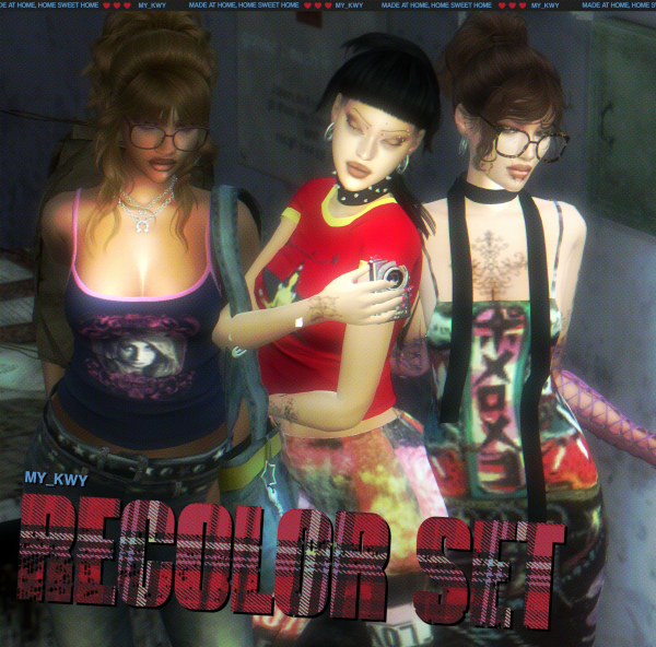 Mix MY_KWY] RECOLOR SET 01 by simsfinds - The Sims 4 Custom Content
