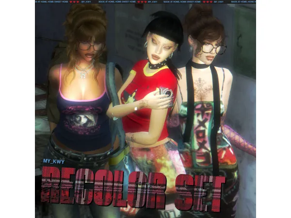 Mix MY_KWY] RECOLOR SET 01 - The Sims 4 Custom Content