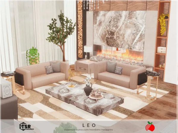 Mix Leo living - The Sims 4 Custom Content