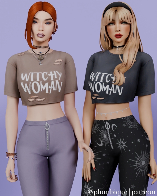 Maxis Match Witchy Woman Tee - The Sims 4 Custom Content