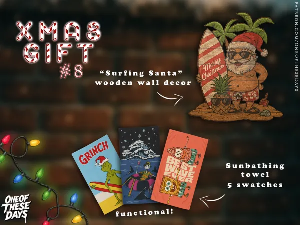 Mix OOTD BuildBuy XMAS GIFT 8 Tropical Christmas Mini Set - The Sims 4 Custom Content