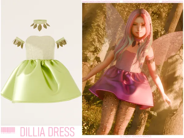 sachin and babi light blue dress Silvermist Fairy - The Sims 4 Sims / Households