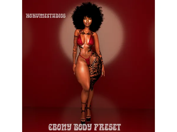 Mix Ebony Preset by nonvmestudios - The Sims 4 Custom Content
