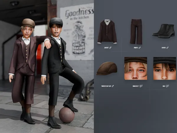 Alpha Victorian Boys Lookbook by modcollective - The Sims 4 Custom Content