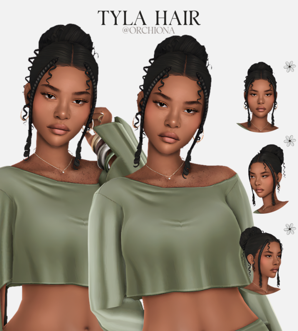 Maxis Match TYLA HAIR by simsfinds - The Sims 4 Custom Content