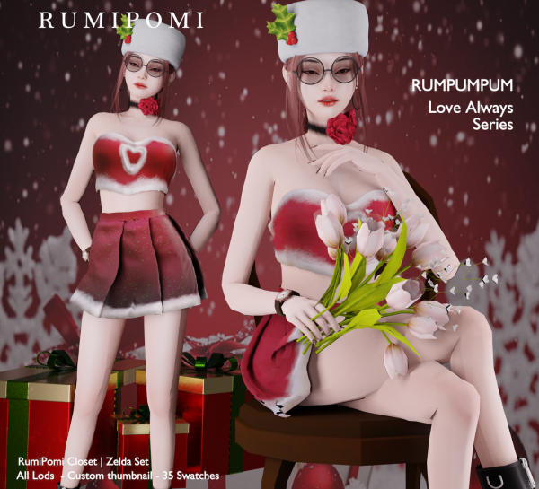Alpha Rumpumpum_Zelda Christmas Set by rumi_pomi - The Sims 4 Custom Content
