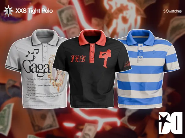 Alpha XXS Tight Polo by decayed - The Sims 4 Custom Content