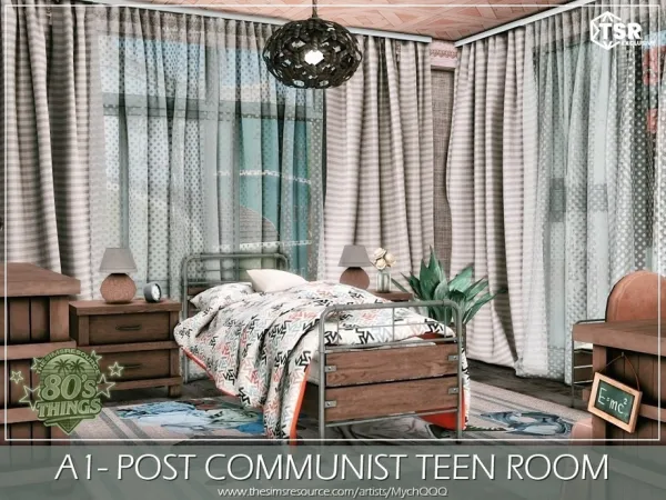 Alpha A1 Post Communist Teen Room by MychQQQ - The Sims 4 Custom Content