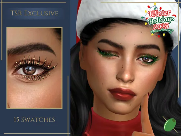 Alpha Dazzle Beaded 3D Lashes - The Sims 4 Custom Content