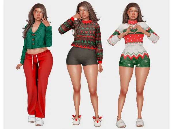 Maxis Match christmas morning sims 4 lookbooks by boujeesimss - The Sims 4 Custom Content