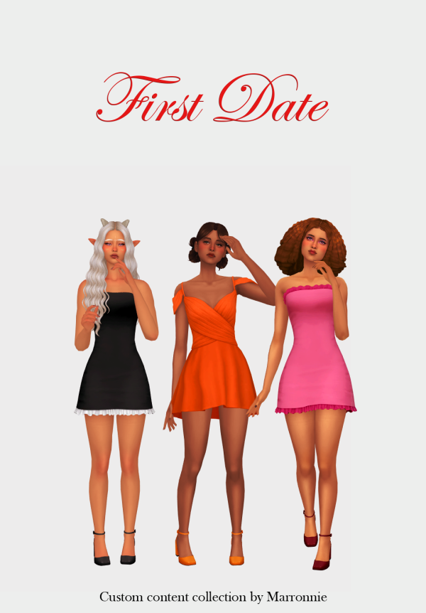 Maxis Match First Date Collection by marronnie - The Sims 4 Custom Content