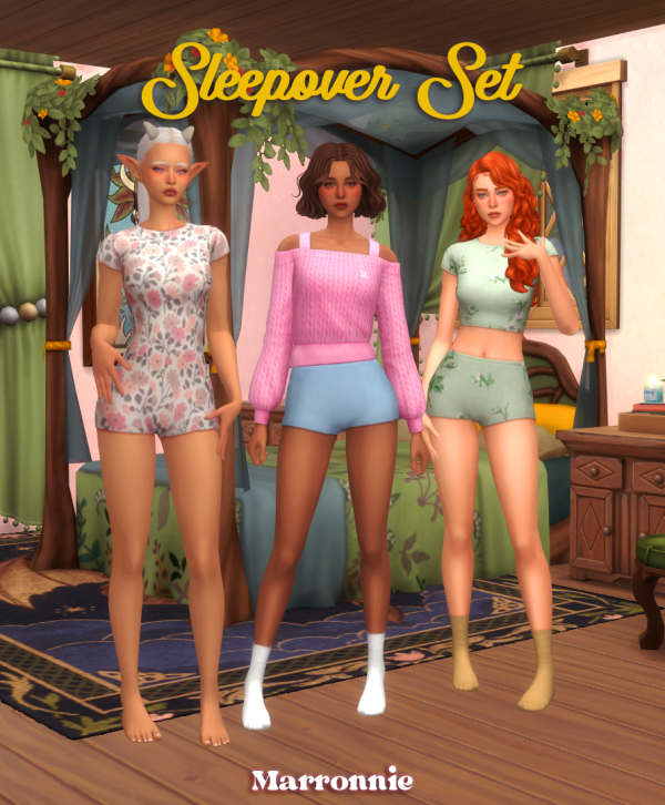 Maxis Match Sleepover Set by marronnie - The Sims 4 Custom Content