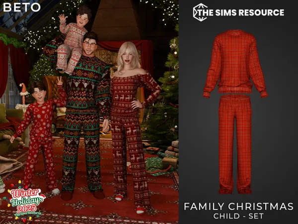 Alpha Family Christmas (Set Child) by thesimsresource - The Sims 4 Custom Content