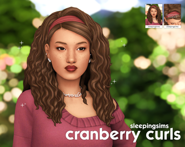 Maxis Match cranberry curls by simsfinds - The Sims 4 Custom Content