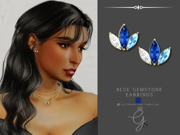 Mix Blue Gemstone Set by glitterberrysims - The Sims 4 Custom Content