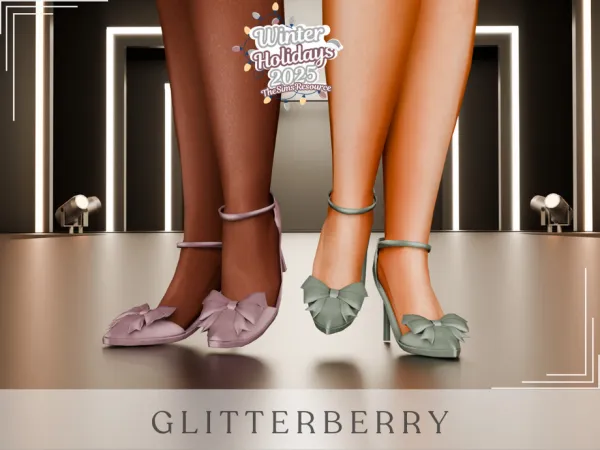 Mix Festive Big Bow Heels - The Sims 4 Custom Content