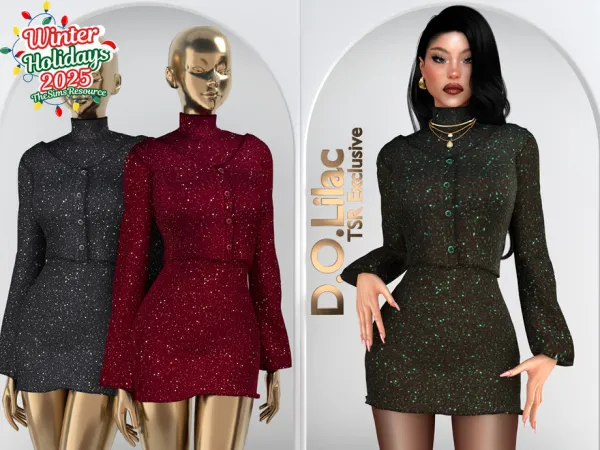 Alpha Cozy Sparkle Set DO116 - The Sims 4 Custom Content