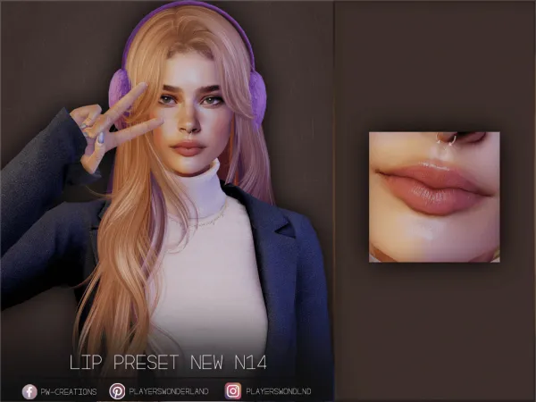 Mix lip presets by simsfinds - The Sims 4 Custom Content